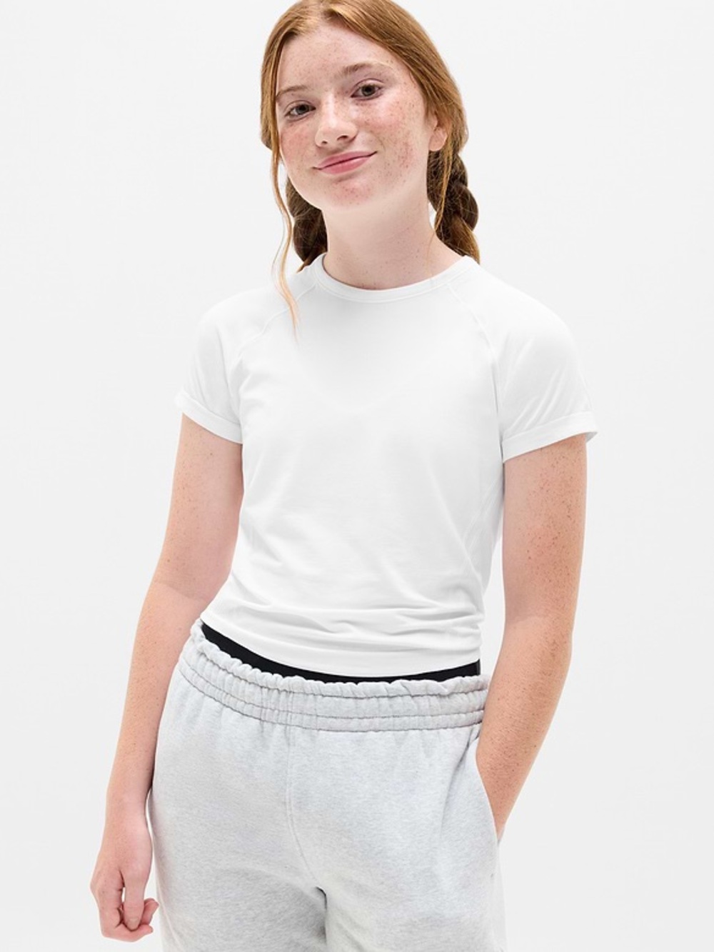 ATHLETA GIRL POWER UP SPORT LENGTH TEE